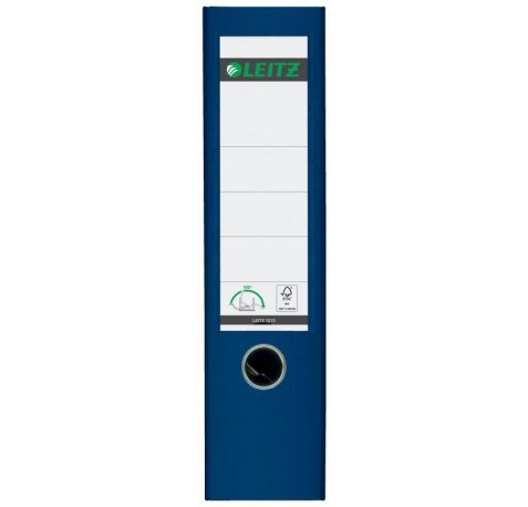 Leitz Archivador Leitz 180° Plastico A4 Lomo 80mm - Ranuras, Ojete y Cantoneras Metalicas - Color Azul