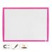 Nobo Pizarra Blanca Magnetica Pequeña 585x430 - Colores Vibrantes - Accesorios Incluidos - Fucsia