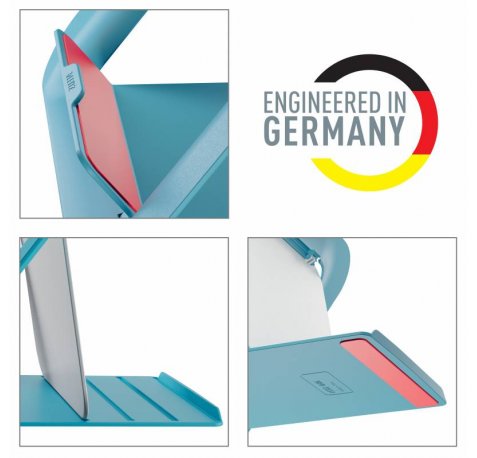 Leitz Ergo Cosy Soporte Ajustable para Portatil - Diseño Ergonomico - Altura Ajustable - Color Azul