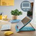 Leitz Ergo Cosy Soporte Ajustable para Portatil - Diseño Ergonomico - Altura Ajustable - Color Azul