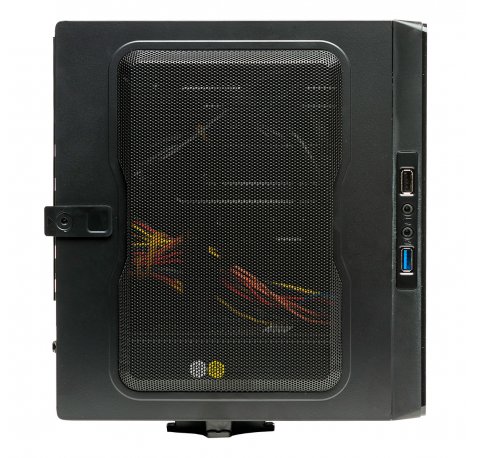 Unykach UK1007 Caja Torre Mini-ITX - Fuente de Alimentacion 150W Incluida - Tamaño Disco Soportado 2.5" - USB-A 2.0/3.2 y Audio