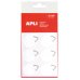 Apli Colgadores Autoadhesivos Redondos - Ø 30mm - Triangulo Metalico de Soporte - Base Adhesiva Blanca - 12 Unidades por Bolsa - Gran Resistencia - Ideal para Fotos, Calendarios y Posteres - Color Blanco (10 uds)