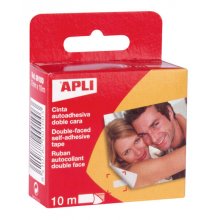 Apli Dispensador Doble Cara 12x10 - Facil Extraccion - Resistente y Duradero - Adhesion Instantanea - para Reparaciones y Trabajos Manuales - Color Transparente (20 uds)