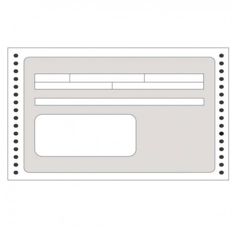 Apli Formulario Recibos en Continuo 240mm x 4' - 1500 U - Impresion de Alta Calidad - Papel Autocopiativo - Facil Separacion Blanco