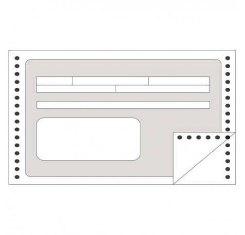 Apli Formulario Recibos en Continuo 240mm x 4' - 1 Copia - Numeracion Secuencial - Papel Autocopiativo - Blanco