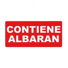 Apli Rollo de 200 Etiquetas Permanentes - Contiene Albaran - Color Rojo
