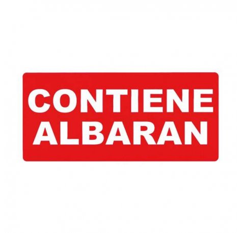 Apli Rollo de 200 Etiquetas Permanentes - Contiene Albaran - Color Rojo