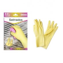 Cegasa Guantes de Latex Talla G 8-8 1/2 - Satinados - Uso General, Domestico, Limpieza - Espesor en Palma de 0,45mm - Color Amarillo Cegasa Guantes de Latex Talla G 8-8 1/2 - Satinados - Uso General, Domestico, Limpieza - Espesor en Palma de 0,45mm - Color Amarillo