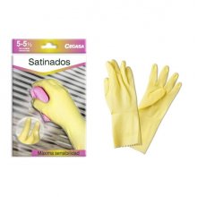Cegasa Guantes de Latex Talla Mini 5-5 1/2 - Satinados - Uso General, Domestico, Limpieza - Espesor en Palma de 0,45mm - Color Amarillo Cegasa Guantes de Latex Talla Mini 5-5 1/2 - Satinados - Uso General, Domestico, Limpieza - Espesor en Palma de 0,45mm - Color Amarillo