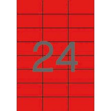 Apli Etiquetas Rojas Permanentes 70.0 x 37.0mm 20 Hojas
