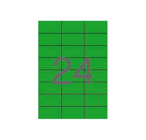 Apli Etiquetas Verdes Permanentes 70.0 x 37.0mm 20 Hojas
