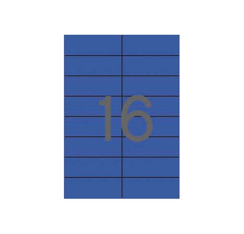 Apli Etiquetas Azules Permanentes 105.0 x 37.0mm 20 Hojas