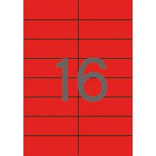 Apli Etiquetas Rojas Permanentes 105.0 x 37.0mm 20 Hojas
