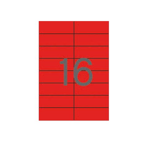 Apli Etiquetas Rojas Permanentes 105.0 x 37.0mm 20 Hojas