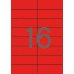 Apli Etiquetas Rojas Permanentes 105.0 x 37.0mm 20 Hojas