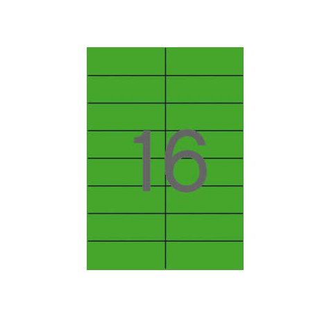 Apli Etiquetas Verdes Permanentes 105.0 x 37.0mm 20 Hojas