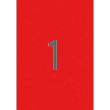Apli Etiquetas Rojas Permanentes 210.0 x 297.0mm 20 Hojas
