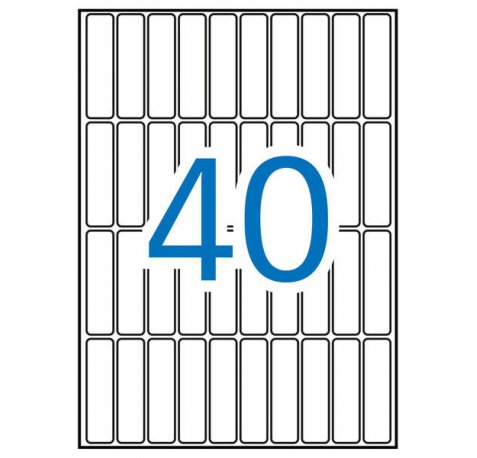 Apli Etiquetas A5 Blancas 13.0 x 50.0mm 15 Hojas