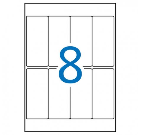 Apli Etiquetas A5 Blancas 36.0 x 82.0mm 15 Hojas