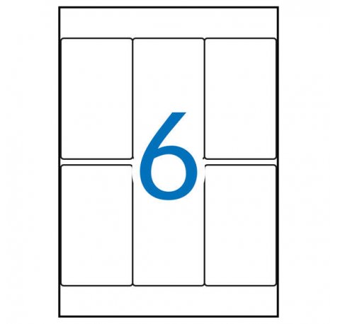 Apli Etiquetas A5 Blancas 49.0 x 82.0mm 15 Hojas