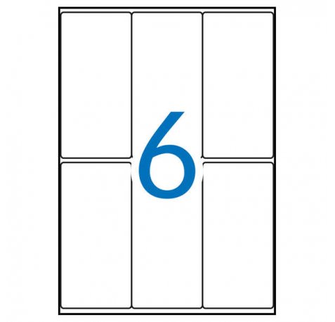Apli Etiquetas A5 Blancas 49.0 x 100.0mm 15 Hojas