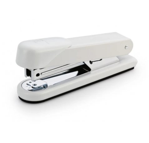 Novus Stabil Grapadora de Sobremesa - Capacidad de grapado 30 Hojas - Grapas 24/6, 26/6 - Grapado Abierto, Cerrado y Clavado - Color Blanco