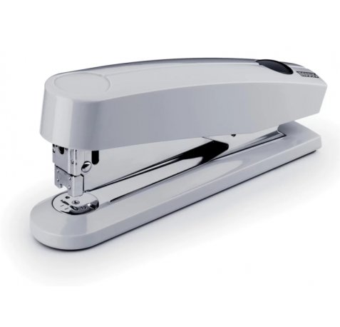Novus B 7A Grapadora de Sobremesa + Caja de 200 Grapas 24/6 - Grapa hasta 30 Hojas - Grapado Cerrado, Abierto y Clavado - Color Gris