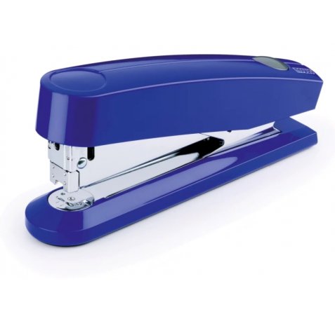 Novus B 7A Grapadora de Sobremesa + Caja de 200 Grapas 24/6 - Grapa hasta 30 Hojas - Grapado Cerrado, Abierto y Clavado - Color Azul