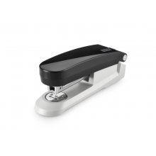 Novus Evolution E 20 Grapadora de Sobremesa + Caja de 200 Grapas 24/6 - Hasta 20 Hojas - Grapado Cerrado, Abierto y Clavado - Color Negro/Gris Claro