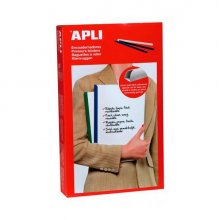 Apli Pack de 50 Encuadernadores Deslizantes - Facil y Rapido - Ranura para Insercion - Capacidad 150 Hojas - Color Negro