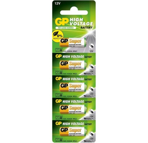 GP Pack de 5 Pilas Alcalinas 23A 12V
