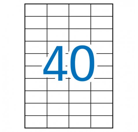 Apli Etiquetas Blancas Permanentes para Laser 52.5 x 29.7mm 250 Hojas