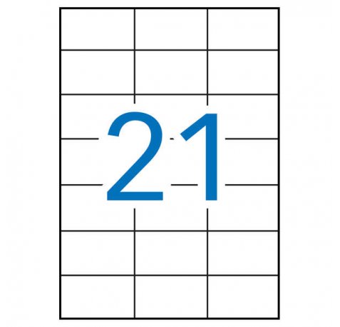 Apli Etiquetas Blancas Permanentes para Laser 70.0 x 42.4mm 250 Hojas