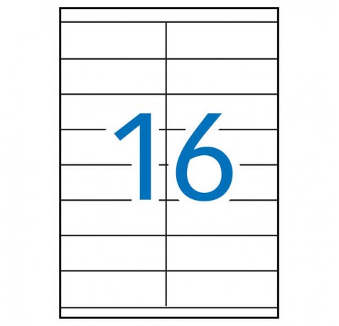 Apli Etiquetas Blancas Permanentes para Laser 105.0 x 35.0mm 250 Hojas