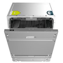 Cecotec Bolero Aguazero 6502 Full-BI C Lavavajillas de 60cm - 15 Cubiertos - 6 Programas - Bandeja para Cubiertos - Inicio Diferido - Sistema Antifugas - 59.6x55.8x81.5cm - Color Gris