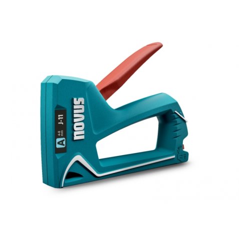 Novus J11 Clavadora/Grapadora - Para Grapas de 4 a 8mm - Carga Inferior con Desbloqueo de Seguridad - Indicador de Cantidad de Grapas Restante