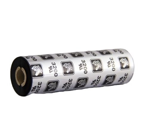 Zebra WAX|Resin 3200 Pack de 12 | Cintas de transferencia termica original - cintas de mezcla cera/resina - nucleo ancho longitud