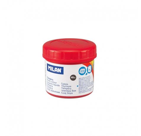 Milan Bote de Tempera - 40ml - Secado Rapido - Mezclable - Color Rojo Bermellon