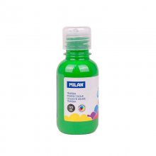 Milan Botella de Tempera - 125ml - Tapon Dosificador - Secado Rapido - Mezclable - Color Verde Claro Milan Botella de Tempera - 125ml - Tapon Dosificador - Secado Rapido - Mezclable - Color Verde Claro