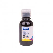 Milan Botella de Tempera - 125ml - Tapon Dosificador - Secado Rapido - Mezclable - Color Negro Milan Botella de Tempera - 125ml - Tapon Dosificador - Secado Rapido - Mezclable - Color Negro