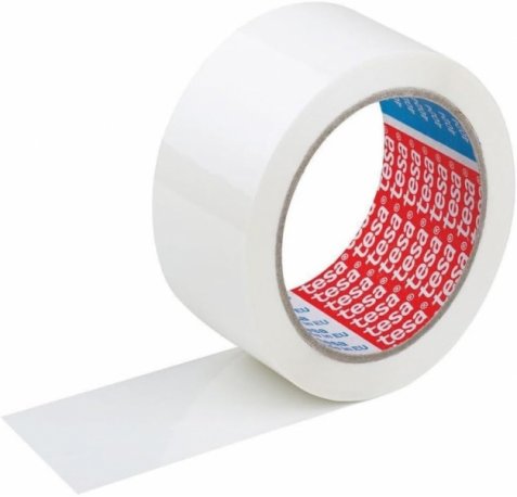 Tesa 4089 Precinto de Embalar 50mm x 132 Metros - Fabricado en Polipropileno - Adhesivo de Caucho Natural - Color Blanco (6 uds)