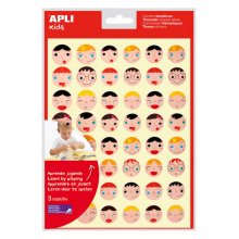 Apli Gomets Formato A4 con Formas y Colores Surtidos - Triangulos (20x20x20mm), Redondas (Ø20mm) y Cuadrados (20x20mm) - 1920 Gomets por Bolsa - Adhesivo Permanente - Desarrollo de Habilidades y Capacidades (5 uds)
