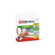 Tesa Moll Classic E-Perfil Burlete para Ventanas Perfil E 25m x 9mm x 4mm - Color Blanco