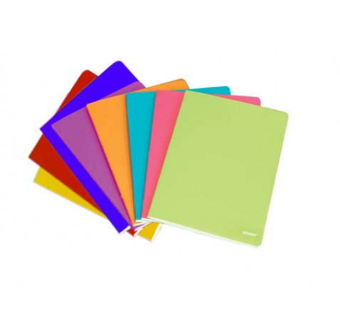Ancor Classic Stripes Libreta Tamaño A4 Cuadriculado 5x5mm - 48 Hojas 90gr - Tapa Polipropileno - Colores Surtidos (8 uds)