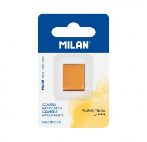 Milan Art Acuarela de Recambio - Medio Godet - Color Amarillo