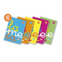 Lamela Pack de 5 Libretas Grapadas con 50 Hojas de 90g/m2 con Margen - Formato A4 - Pauta Cuadrovia de 4mm - Cubierta de Polipropileno Fluorescente - Papel Offset Blanco Extra - Colores Surtidos