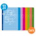 Lamela Pack de 10 Libretas Grapadas con 50 Hojas de 70g/m2 con Margen - Formato Cuarto - Pauta Cuadrovia de 3mm - Cubierta de Cartoncillo Plastificado - Papel Offset Blanco Extra - Colores Surtidos