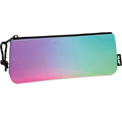 Milan Sunset Estuche Pequeño Plano Rectangular - Tejido Resistente a las Roturas y Rasgaduras - Medidas 23x9x1.3cm - Modelo Color Negro