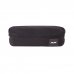 Milan Shadow Estuche Portatodo - Ovalado - Cierre con Cremallera - Malla Interior - 20.5x9x5.5cm - Color Negro