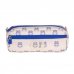 Milan Coleccion 460 Portatodo Rectangular - 2 Compartimentos con Cremallera - Color Beige/Azul